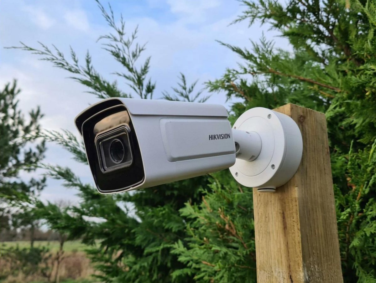 Professionally installed exterior CCTV camera on a PropCare domestic installation